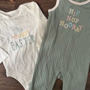 Easter and Hooray Baby Outfit Set